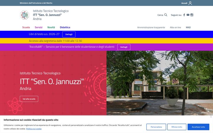 Screenshot of ittjannuzzi.edu.it