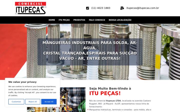 Screenshot of itupecas.com.br