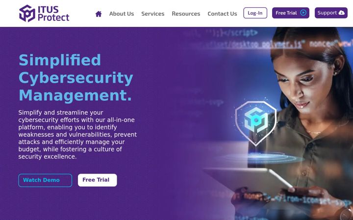 Screenshot of itusprotect.io