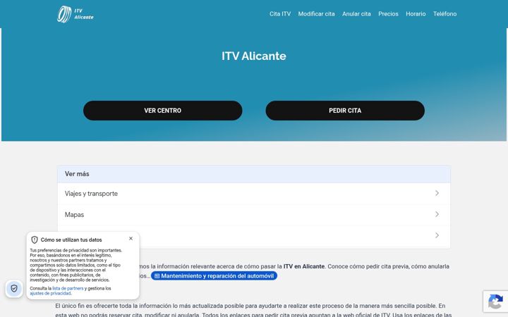 Screenshot of itv-alicante.es