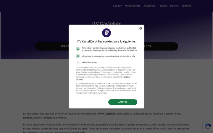 Screenshot of itv-castellon.es
