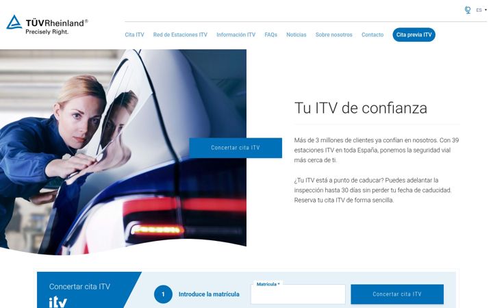 Screenshot of itv-tuvrheinland.es