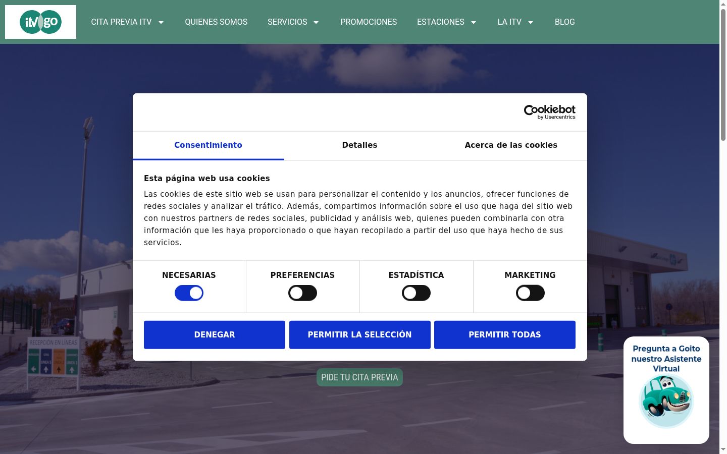 Sutikimo reklamjuostės, rodytos prieš bet kokią sąveiką, ekrano kopija
