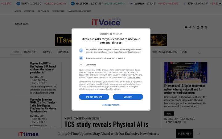 Screenshot of itvoice.in