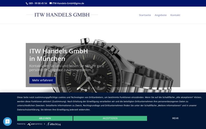 Screenshot of itw-handels-gmbh.de