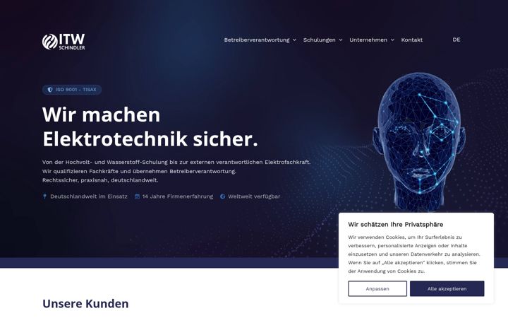 Screenshot of itw-schindler.de