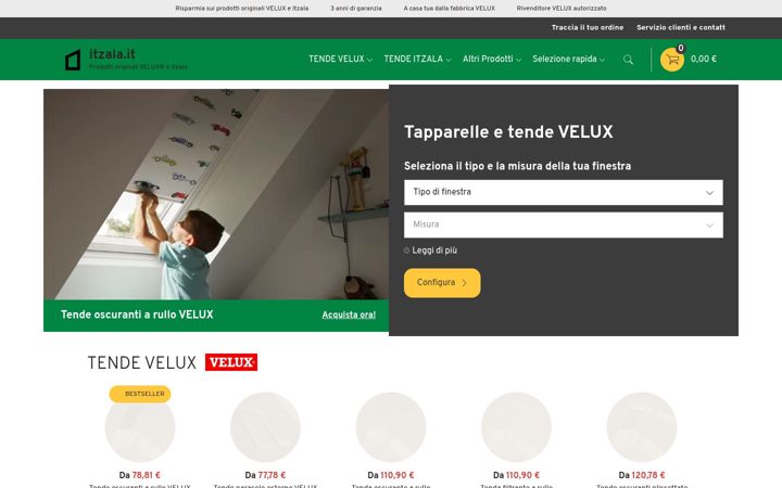 Screenshot of itzala.it