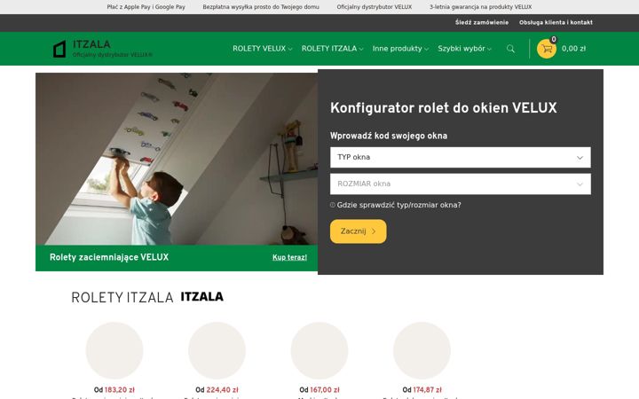 Posnetek zaslona itzala.pl