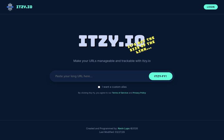 Screenshot of itzy.io