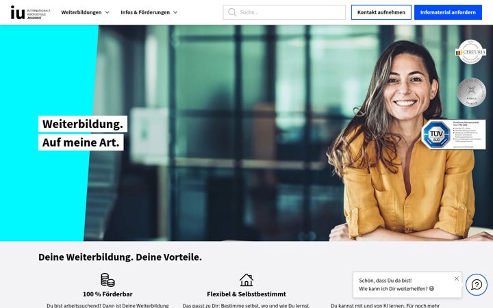 Screenshot of iu-akademie.de