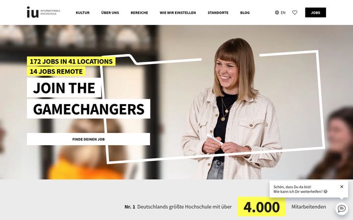 Screenshot of iu-careers.com