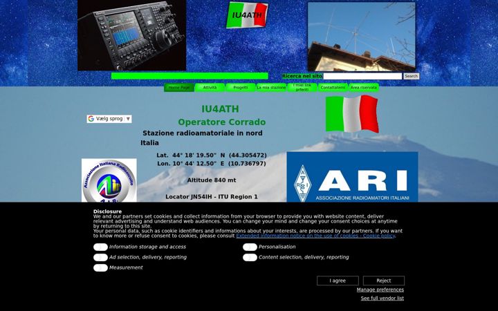 Screenshot of iu4ath.altervista.org