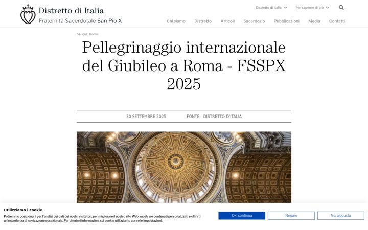 Screenshot of iubilaeumfsspx.org