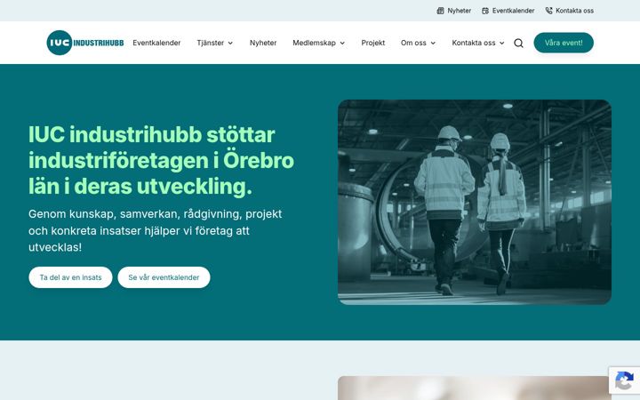 Screenshot of iucindustrihubb.se