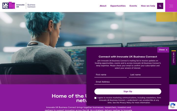 Screenshot of iuk-business-connect.org.uk