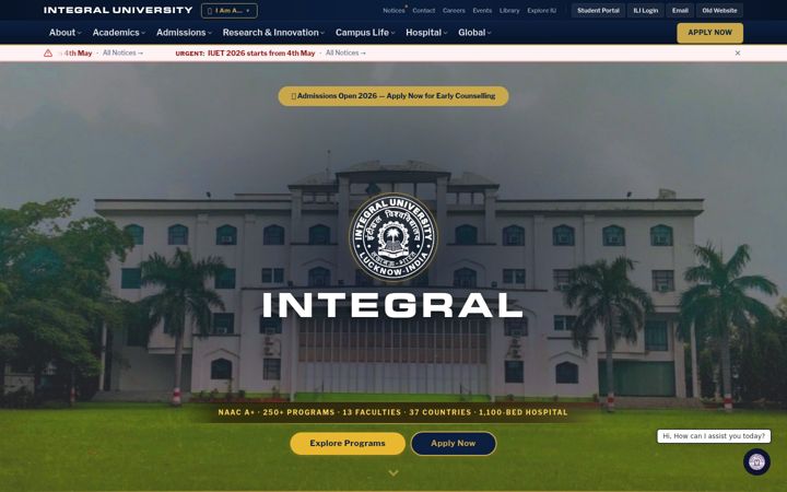 Screenshot of iul.ac.in