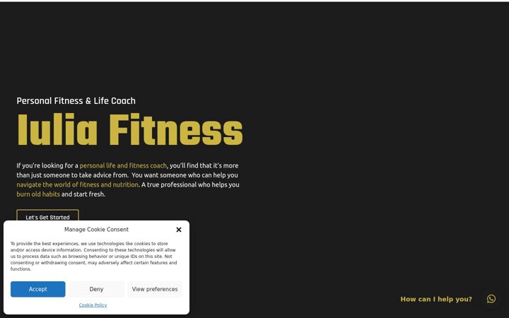 Screenshot of iulia-fitness.com