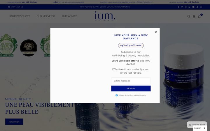 Screenshot of ium-paris.com