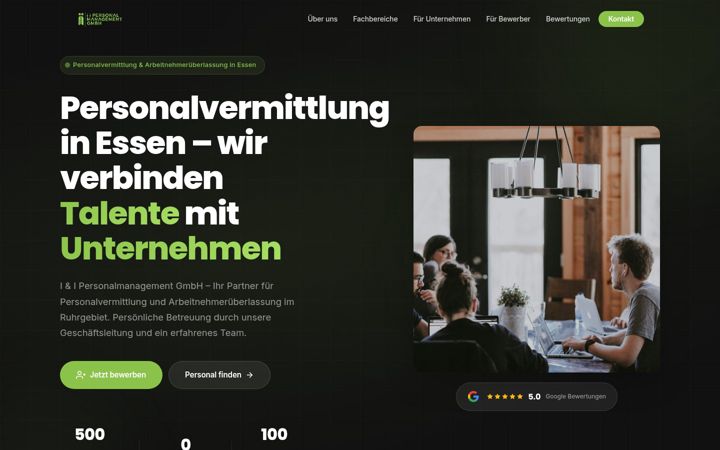 Screenshot of iundi-personalmanagement.de