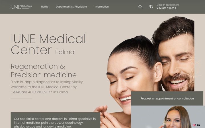 Screenshot von iune-4dlongevity.com