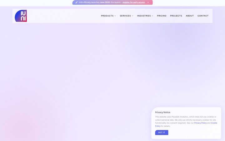 Screenshot di iuni.ai