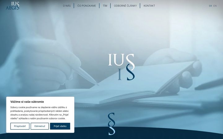 Screenshot di iusaegis.sk