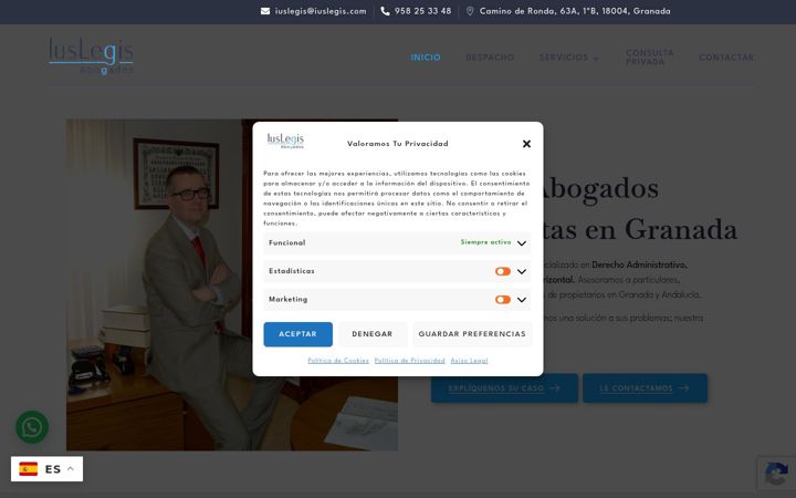Screenshot of iuslegisabogados.com