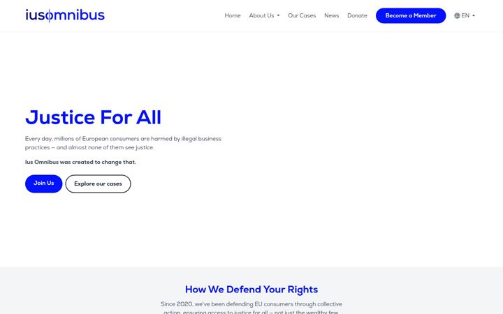 Screenshot of iusomnibus.eu