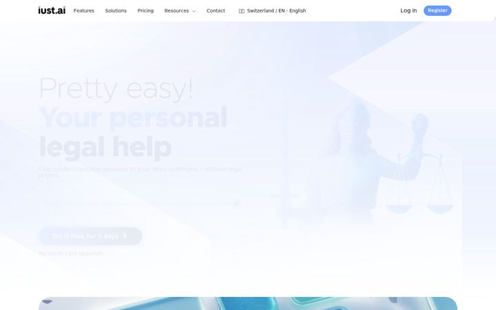 Screenshot di iust.ai