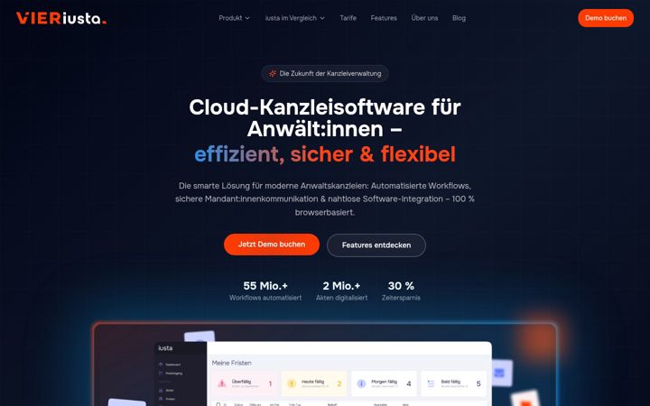 Screenshot stránky iusta.io