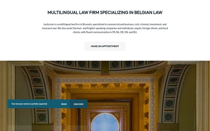 Screenshot of iustica.be