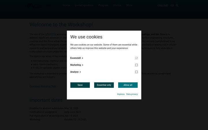 Screenshot of iuvsta93.unileoben.ac.at