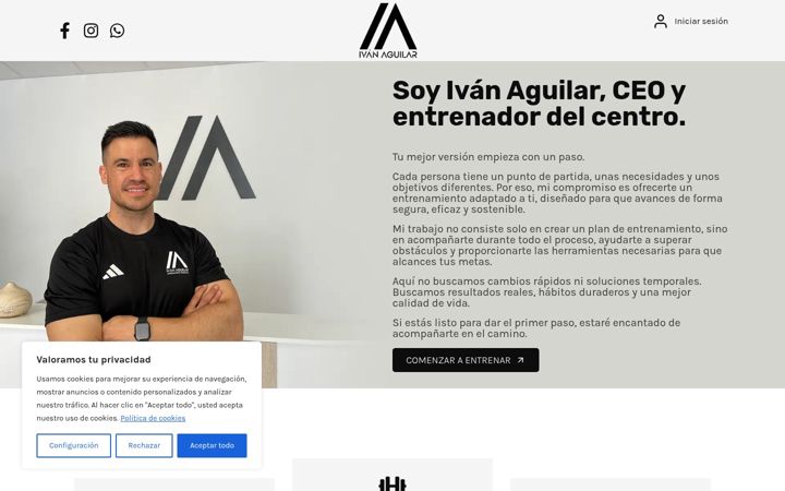 Screenshot of ivanaguilartrainer.com