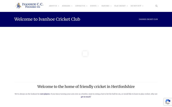 Screenshot of ivanhoecc.co.uk