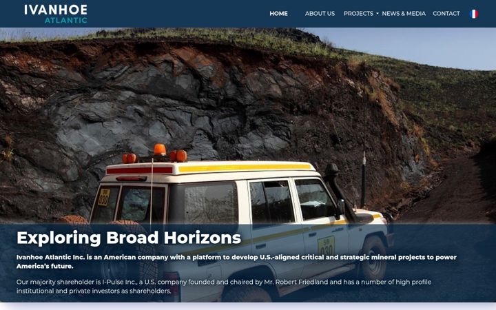 Screenshot of ivanhoeliberia.com