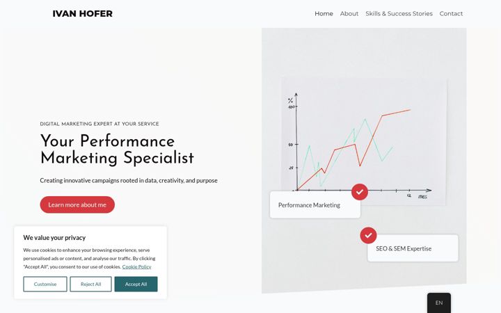 Screenshot of ivanhofer.com