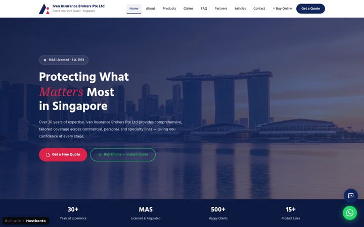 Screenshot of ivaninsurance.com