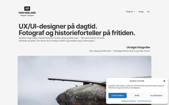 Screenshot of ivanmaeland.com