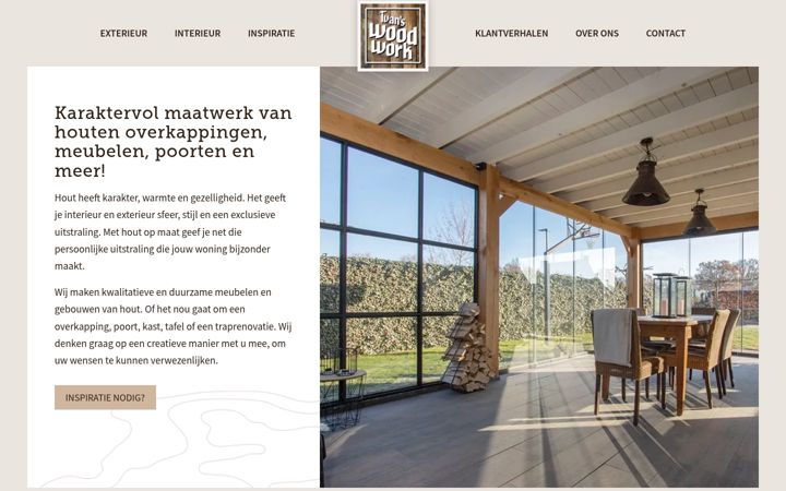 Screenshot of ivanswoodwork.nl