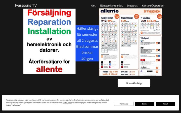 Screenshot of ivarssonstv.com