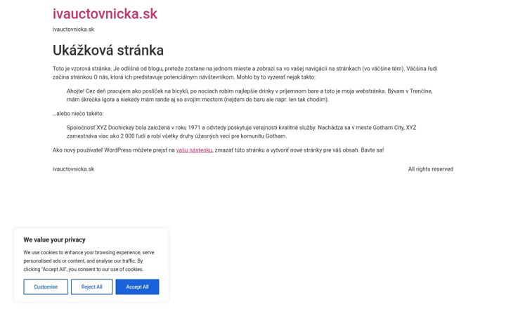 Screenshot di ivauctovnicka.sk