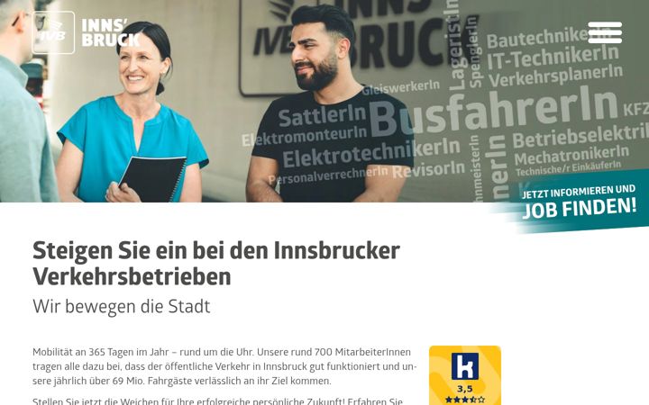 Screenshot of ivb-jobs.at