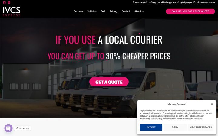 Screenshot of ivcsexpress.co.uk