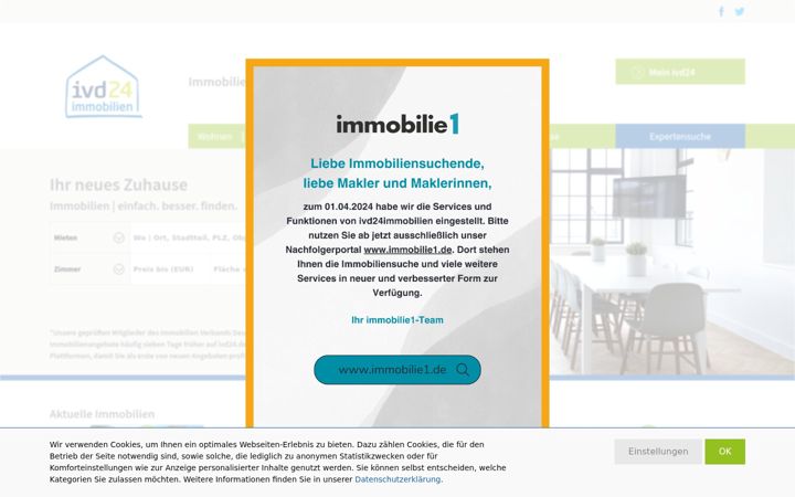 Screenshot of ivd24immobilien.de