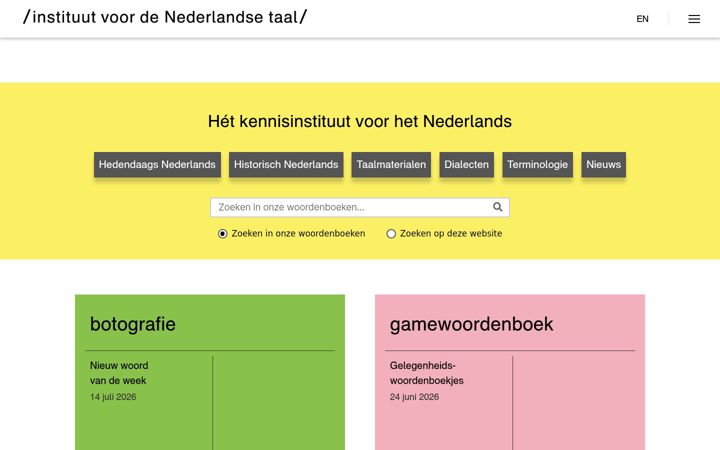 Screenshot of ivdnt.org