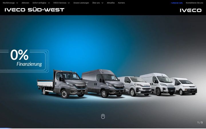 Screenshot of iveco-sw.de