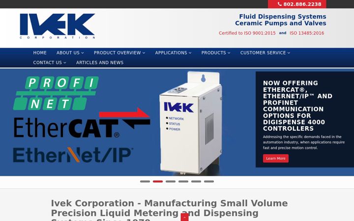 Screenshot of ivek.com