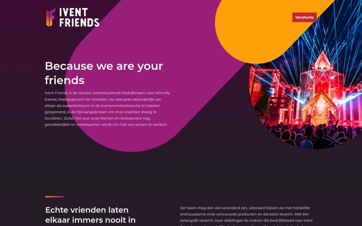 Screenshot of iventfriends.nl