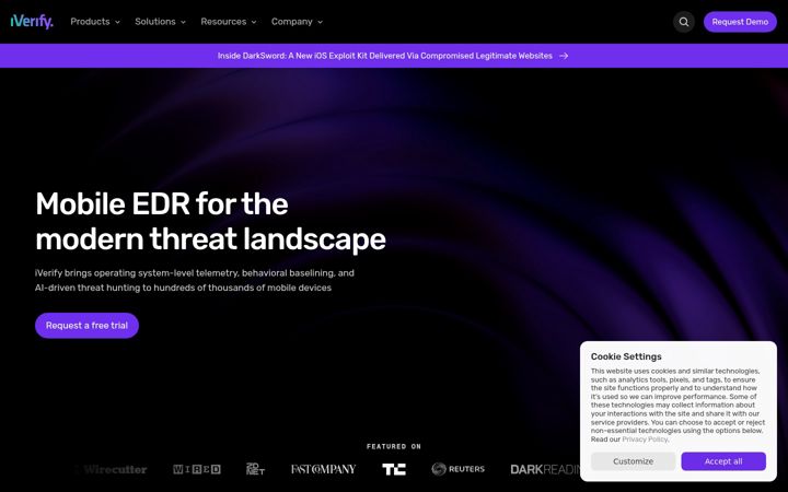 Screenshot of iverify.io