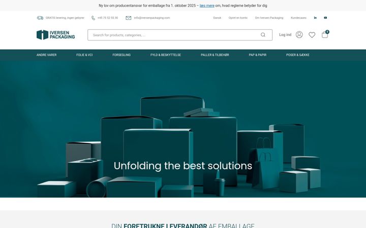 Screenshot of iversenpackaging.com